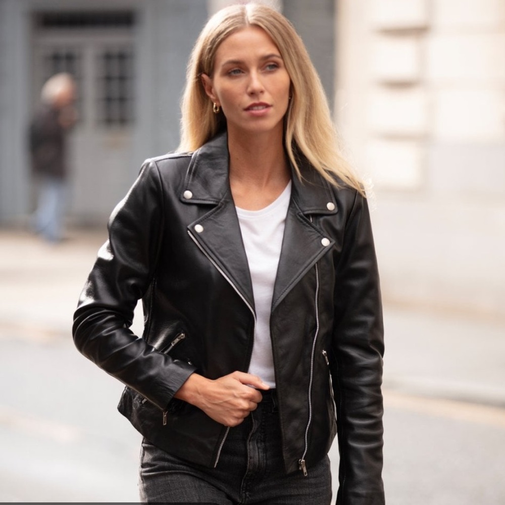 Faux Leather Jacket Women - Picture 1 of 10